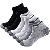 Moliker 6 Paar Reitsocken Herren Wandersocken Damen Laufsocken Damen Wandersocken Gepolstert Unsichtbar Trainer Socken Frauen Kompression Anti-Blasen Socken H
