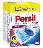 Persil Duo-Caps Color (112 Waschladungen), Colorwaschmittel gegen hartnäckigste Flecken, Waschmittel Caps für leuchtende Farb