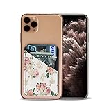 Vintage Flower Handy-Kartenhalter, zum Aufkleben, für Ausweis, Kreditkarten, Brieftasche, Handytasche, Sleeve Pocket für iPhone, Android und alle Smartp