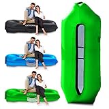 Exprotrek Aufblasbare Air Lounger Pool Sofa Luftsofa, Green, larg