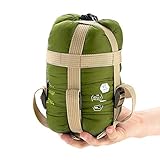 ECOOPRO Warmwetter-Schlafsack – tragbar, wasserdicht, kompakt, leicht, Komfort mit Kompressionssack – ideal für Outdoor-Camping, Rucksackreisen & Wandern – 204 L x 76,2 cm B passt Erw