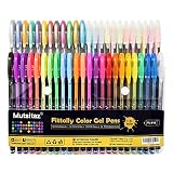 48 Stück Gelschreiber Gelstifte Set Inklusive Glitter Metallisch Pastell 4 Arten für Zeichnen Schreiben Erwachsene und Malbücher by M