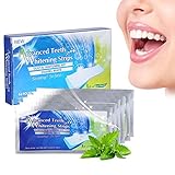 Zahnweiß Streifen White Stripes 28 Stück, Bleaching stripes Zahnaufhellung Streifen, professionelle Zähne Bleaching Gel Strip Effektive Zahnpflege-Kit, Teeth Whitening Strip