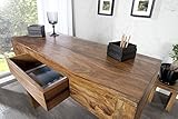 DuNord Design Schreibtisch Sekretär Konsole Jakarta 100cm Sheesham Massivholz E