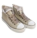 Krüger MADL Damen Trachtensneaker Countrylove Naturton Beige | Modell: 4433 (Natur 15) | Trachtenschuhe | Größe (38)