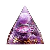 SM SunniMix Natürliche Amethyst Orgon Pyramide Lila Büro Yoga Studio Scrying O