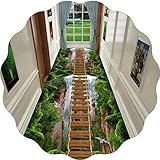 Korridor-Teppich-Runner 3D-Druck-Flur-Runner-Teppich-Rutsch-Rutsch-für-Haus-Küchen-Korridor-Gang-Eingangsgröße: 0.9x5 / 0.8x5m Hall Rugs (Color : A, Size : 0.6x6m)