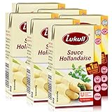 Lukull Sauce Hollandaise 250ml - Für Spargel, Gemüse, Fleisch & Fisch (6er Pack)