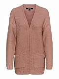 VERO MODA Damen Strick-Cardigan No Name 10183605 Woodrose S