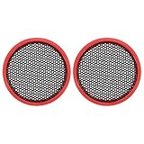 X AUTOHAUX 2stk.1.5 Zoll Audio Lautsprechergitter Rot, Schwarz 51.9x6mm (D*T)