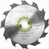 Festool Panther-Sägeblatt PW12, Kreissägeblatt mit 12 Zähnen, Zahnform PW, Spanwinkel 20°, passend für TS 55 / TSC 55 / ATF 55 / AP 55, Art.-Nr. 496301