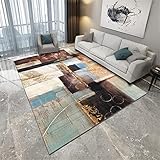 Kunsen Messeteppich Moderner minimalistischer Wohnzimmerdruck Schlafzimmer großer Teppich ist umweltfreundlich und schön Outdoor- Kunsen Balkon Teppich Outdoor Jungenteppich150x210CM