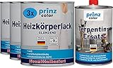 prinzcolor Premium Heizkörperlack LH Thermolack weiß Glänzend Terpentinersatz Weiß 2,25l HK Lack - Terp
