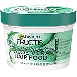 Garnier Haarmaske, Aloe Vera, Hairfood feuchtigkeitsspendende 3in1 Maske, unbeschwerend für geschmeidiges Haar, Fructis, 390