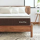 Inofia Federkernmatratze 90x200 Matratze 7-Zonen Taschenfederkernmatratze H3, Wave Memory Foam, Naturbrown Elite Collection, Höhe 25 cm, Oeko-TEX® 100, 100 Nächte Probeschlafen,10 Jahre G