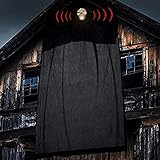 NOOQU 10 8 Ft Halloween Geist Hängen Dekorationen Scary Creepy Indoor Outdoor Decor Geist Lichter mit Sound-Gesteuert Beleuchtung mit Besonderen Klang Effekte Scary Creepy