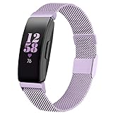 Runostrich Uhrenarmbänder Kompatibel mit Fitbit Inspire 2/Inspire HR/Inspire Edelstahl Mesh Magnetschleifenarmband Verstellbares Armband Herren Damen Ersatz Armband für Fitbit Inspire/2/HR