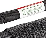 GardenMate Paracord 550 Professionelles Nylon Outdoor-Seil Schwarz 31m lang 4mm dick - Kernmantel-Seil aus 7 Kernfäden aus reißfestem Ny