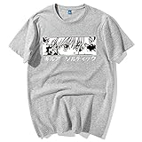 Yesgirl Hunter X Hunter Herren Damen Unisex Shirt Killua Hisoka Kurapika Gon T-Shirt Anime Mode Lässig Kurzarm Frauen Männer Mädchen Jungen Tops Tunika C Grau S