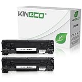 Kineco 2 Toner kompatibel mit HP CB436A 36A Laserjet M 1120a h n w MFP, 1522NF MFPm, M 1500 Series, P 1503n, P 1504n, P 1505n, P 1506n - Schwarz je 2.000 S