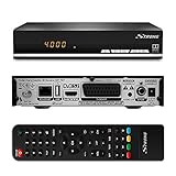 Strong SRT 7007 HD Sat Receiver (DVB-S/S2, Full HD, vorinstallierte Sender, USB Mediaplayer, HDMI, SCART, Ethernet, (12 Volt - auch für Camping geeignet, Display), schw