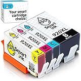 Smart Ink Kompatible Tintenpatrone als Ersatz für HP 920 XL 920XL 4 Multipack (Schwarz Cyan Magenta Gelb) kompatibel mit HP Officejet 6000 6500 6500A 7000 7500A Druck