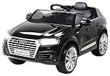 Actionbikes Motors Kinder Elektroauto Audi Q7 4M - Lizenziert - 2 x 45 Watt Motor - 2,4 Ghz Rc Fernbedienung - USB - Mp3 - Elektro Auto für Kinder ab 3 Jahre (Schwarz)
