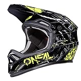 O'NEAL | Mountainbike-Helm | MTB Downhill | Sicherheitsnorm EN1078, Ventilationsöffnungen für Luftstrom & Kühlung, ABS Außenschale | Backflip Helmet ZOMBIE | Erwachsene | Schwarz Neon-Gelb | Größe S