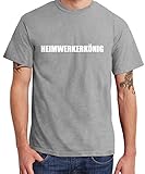 clothinx Herren T-Shirt Heimwerkerkönig Sports Grey Größe S