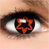 Sharingan Kontaktlinsen Ewiges Mangekyou in rot inkl. Behälter - Top Linsenfinder Markenqualität, 1Paar (2 Stück)