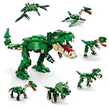 JOYIN STEM Building Toys for Kids, 673 Pcs 6-in-1 Dinosaur Toys Building Block Set, T-rex Building Bricks Dinosaur Toy S