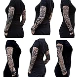 Oblique-Unique® Nylon Tattoo Ärmel - Totenkopf - Skull - Einzeln oder als 6er Set (6er Set)