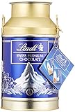 Lindt Swiss Naps Milchkanne, Schweizer Berge Edition, gefüllt mit feinsten Milch und Milch-Nuss Napolitains, Schokoladentäfelchen, 1er Pack (1 x 350 g)