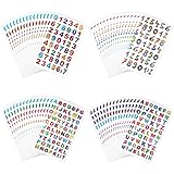 Boisbresil 80 Blätter Buchstaben Aufkleber Glitzer Buchstaben Sticker Bunte Alphabet-Aufkleber Glitter Alphabet Sticker A bis Z Buchstaben Aufkleberbogen Selbstklebend für Scrapbooking