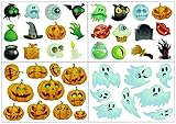 Halloween Leuchtende Aufkleber Fluoreszierende Geister Kürbisse Fensteraufkleber Wandtattoos 4PCSÜberlegene und kreative Qualität ?