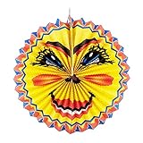 Idena 8312518 - Laterne Sonne, Durchmesser 26 cm, Papier, Lampion, St. Martin, Lichterfest, Laternenumzug, Advent, Weihnachten, Dek