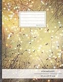 VOKABELHEFT DIN A4 • 50+ Seiten, Soft Cover, Register, 2 Spalten, Erfolgs-Tacker, 'Herzen' • Original #GoodMemos Schulheft • Sprachen und Vokabeln leicht lernen, Lineatur 53