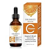 20% Vitamin C Serum mit Vitamin E , Hyaluronsäure, Retinol Natürliche AntiAging, Anti Falten Gesichtsserum mit organischen Inhaltsstoffen 60ML