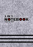 3 in 1 Notebook: Lined, Grid, Blank Notebook With Numbered Pages : White Paper 99 Pages 90gsm : A4 Size 21x29.7