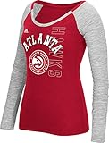 adidas NBA Damen Team Liquid Dots Langarm Slub Tee, Damen, rot, X-Larg
