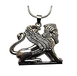 Homa geflügeltes Pendant im persischen Reich (Griffon). Anhänger Silberton Silber und Kette. Sehr schönes Stück