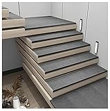 15 Stück Anti Rutsch Treppe Anti-Rutsch Stuffen,Antirutsch Treppen Rutsche Selbstklebend,Holz Stufenmatten Transparent Streifen,Treppenstufen Rutschschutz Treppenschutz,Dunkelgr(Size:26*75cm,Color:h)