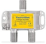 TechniSat 2-Wege Sat-Verteiler (diodenentkoppelter 2-Wege Verteiler, einsetzbar in TechniRouter-Anlagen)