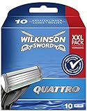 Wilkinson Sword Quattro Rasierklingen für Herren Rasierer, 10 Stück