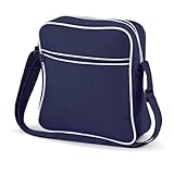 Schultertasche Retro Flight, Farbe:French Navy/White French Navy/W