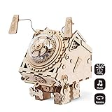 Hancoc Handwerk DIY Kreative Geschenke 3D Holzspieluhr Mechanische Spieluhr Roboter Dekoration (Size : S)