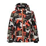 CMP Jungen Skijacke Boy Jacket Snaps Hood 39W1924 Nero-Arancio 152