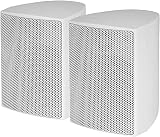 2er Pack - Satelliten HiFi Wandlautsprecher 2-Wege - Metall-Frontgitter - 20W RMS - 40W Musikleistung