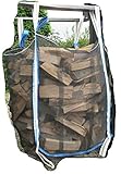 Special +++ Ixkes Vollnetz HolzBag Premium 120cm, Kaminholz/Brennholz/Woodbag