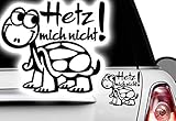 HR-WERBEDESIGN 1x Hetz Mich Nicht! Aufkleber Auto Heul Doch Schnecke Sticker Auto Schildkröte 0